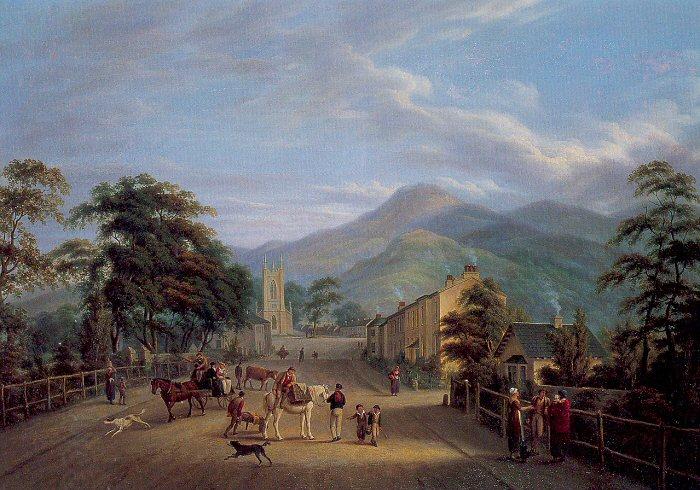 Mulvany, John George View of a Street in Carlingford China oil painting art